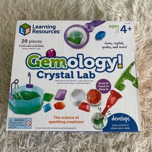 Learning Resources Gemology Crystal Lab 20 Piece Science Activity Kit Ages‎ 4+